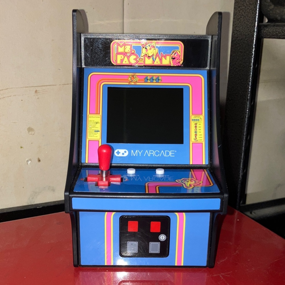 Arcade Ms. Pac-Man Retro Console - Blue and Black